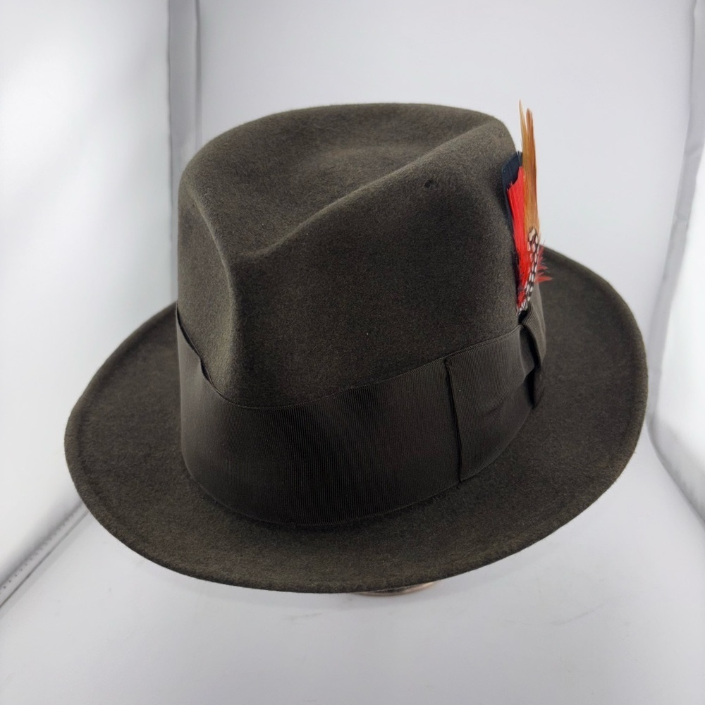 Vintage Borsalino Alessandria 1857 Italy Brown Wool Fedora Size 7 Handmade​​​ - Picture 3 of 12